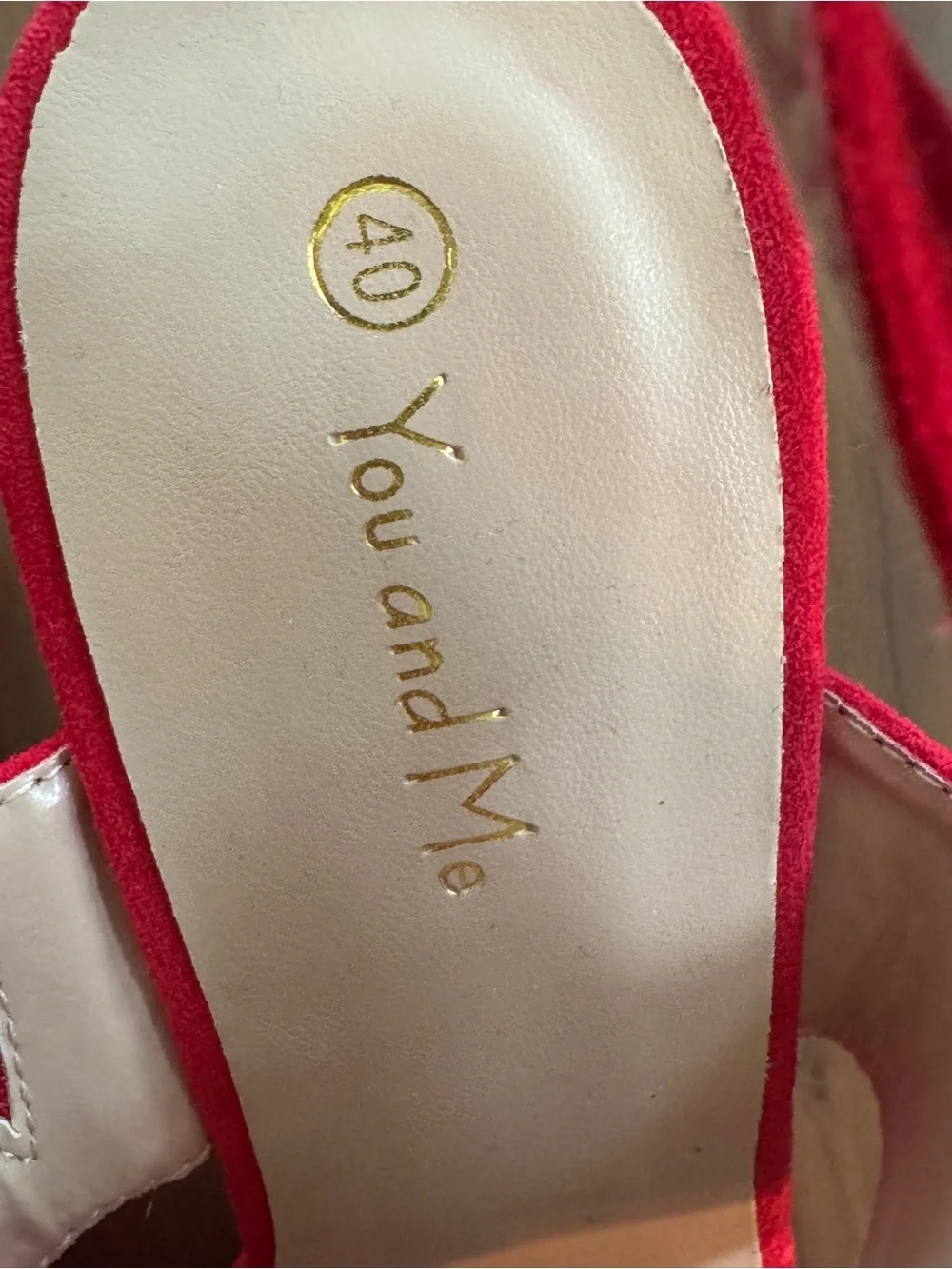❤️ You and Me Red Faux Suede Platform Heels | EU 40 / US 9 - Picture 2 of 10